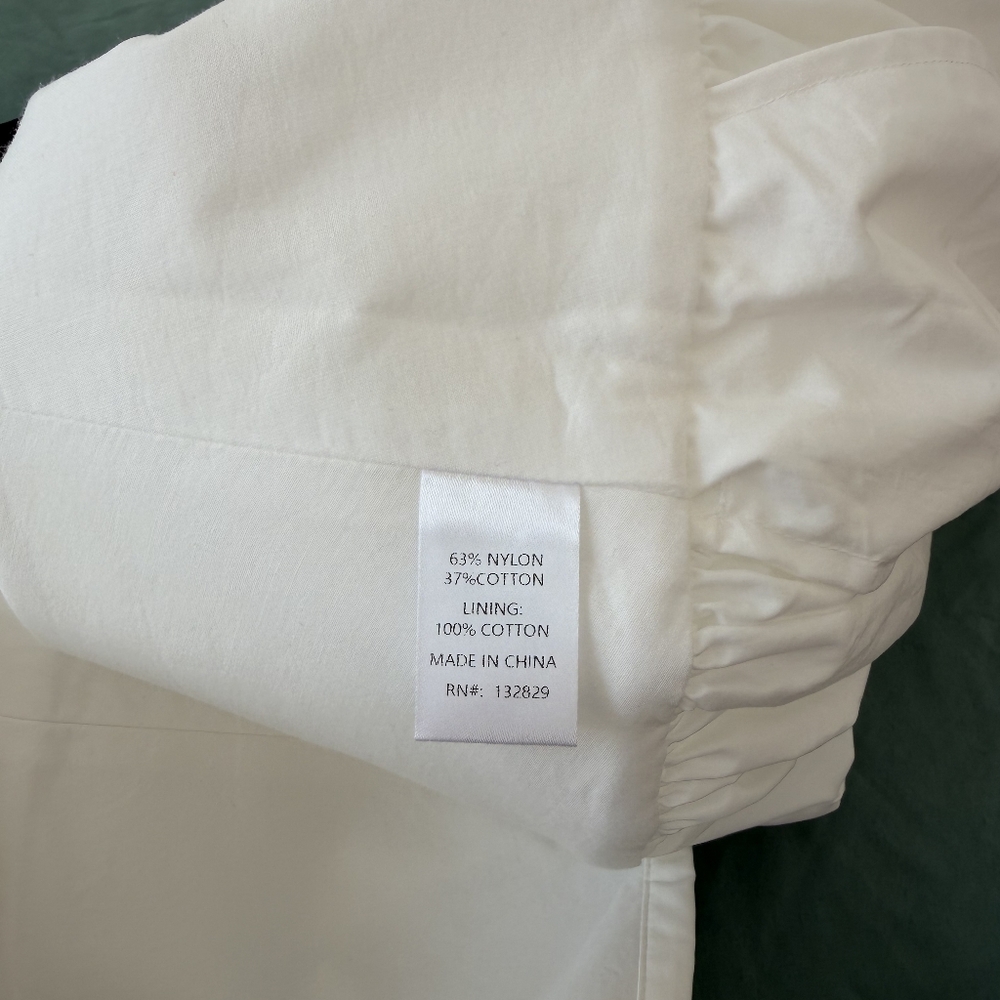 Helsa Midi Wrap Skirt in Tech Poplin in White - Picture 16 of 16